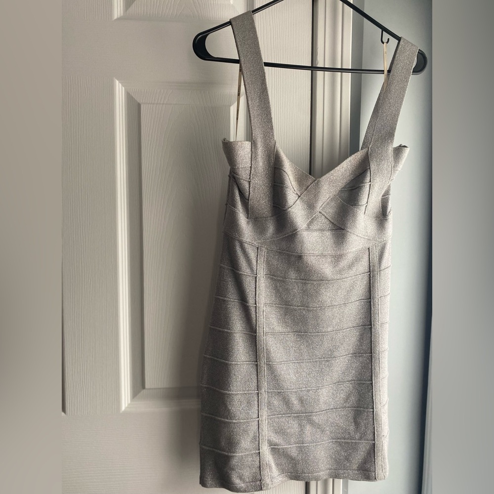 Silver Body Con Dress
